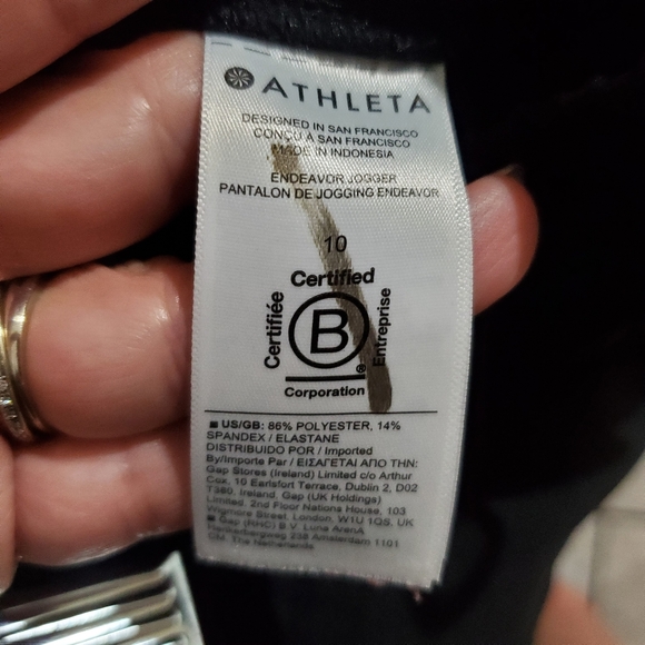 Athleta Endeavor Black Jogger Pants size 10 - Picture 8 of 12
